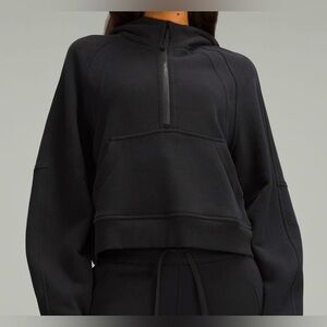 Lululemon Scuba oversized half zipped hoodie; black; XS/SM